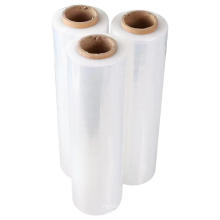 Transparent stretch film jumbo roll, 50 micron polyethylene jumbo stretch wrapping film